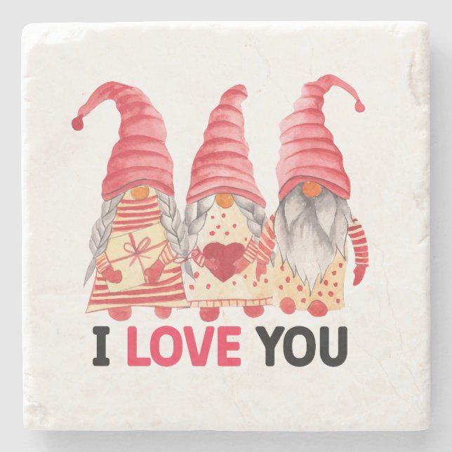 I love you stone coaster (Front)
