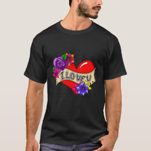 I Love You   Street Art Urban Heart T-Shirt