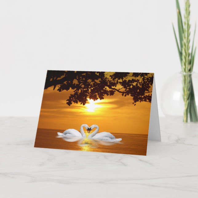 I love you swans card (Front)