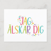 I love you swedish jag alskar dig rainbow