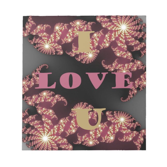 I Love You Sweetheart Notepad (Front)