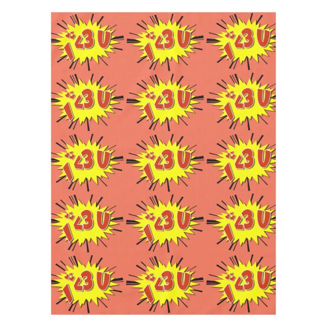 I love you tablecloth (Front)