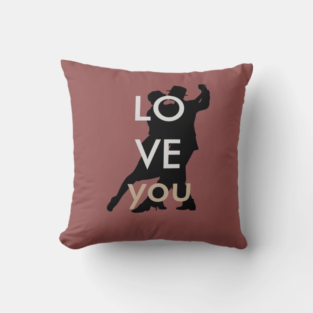 i love you tango cushion (Front)