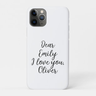  I Love You Text Template Case-Mate iPhone Case