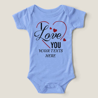 I Love You text with red heart shape graphic for V
