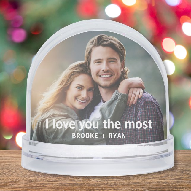 I Love You The Most Romantic Couple Photo Custom Snowglobe (Creator Uploaded)