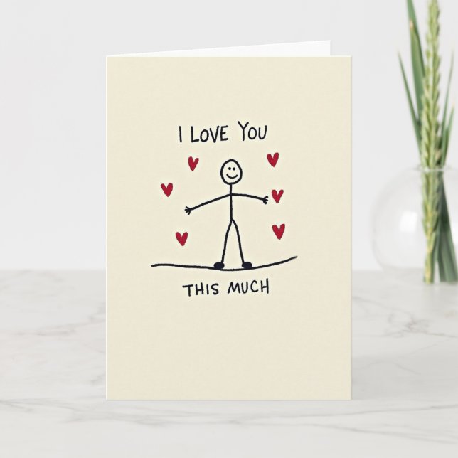 I Love You This Much Card (Front)