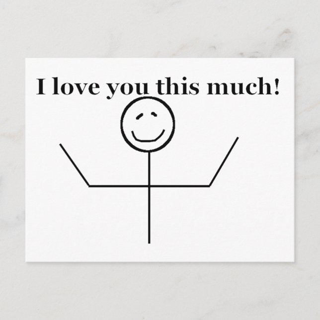 I Love You This Much Postcard (Front)