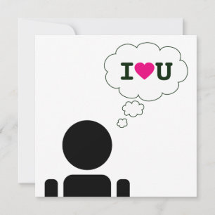 i love you thought bubble invitation