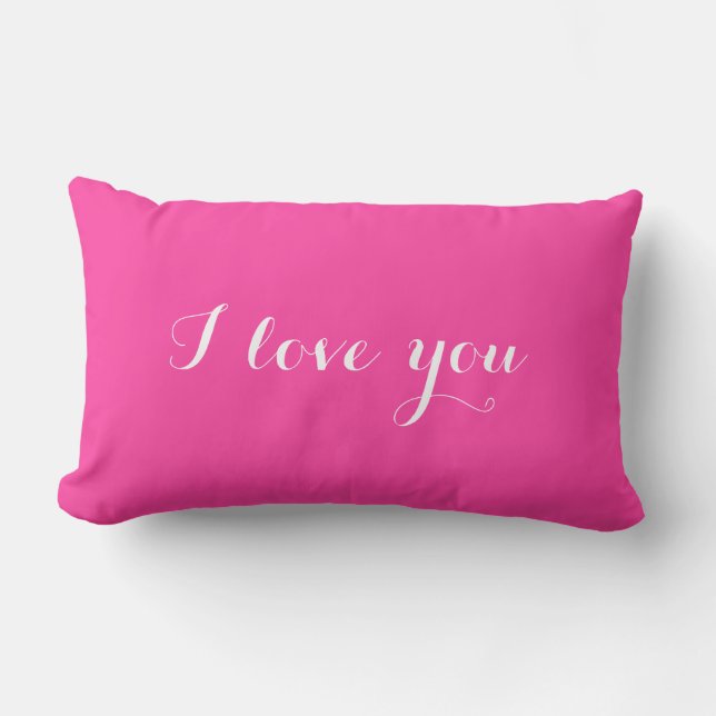 I Love You Throw Customised Pillow (Front)