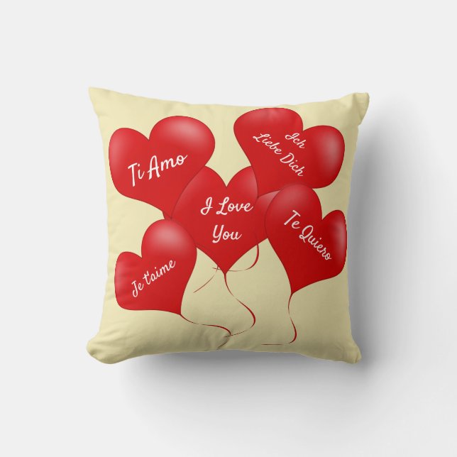 I love you throw pillow (Front)