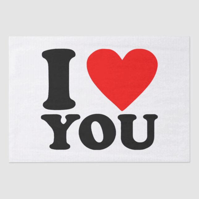 I Love You Tissue Paper (Front)