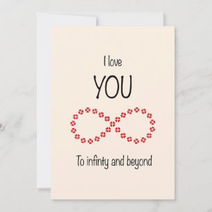 I love you to infinity and beyond holiday card