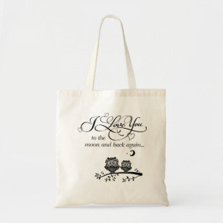 I love you to moon & back again... tote bag
