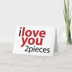 i love you to pieces holiday card