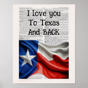 I love you to TEXAS and back Poster