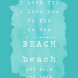 I love you to the beach and back  holiday card