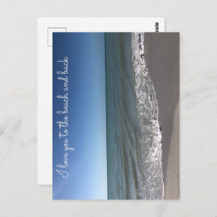 I LOVE YOU TO THE BEACH AND BACK postcard