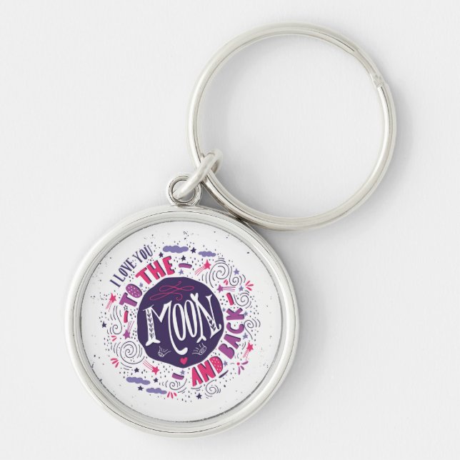 I Love You To The Moon And Back 4 Key Ring (Front)