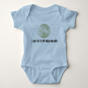 I love you to the moon and back baby bodysuit