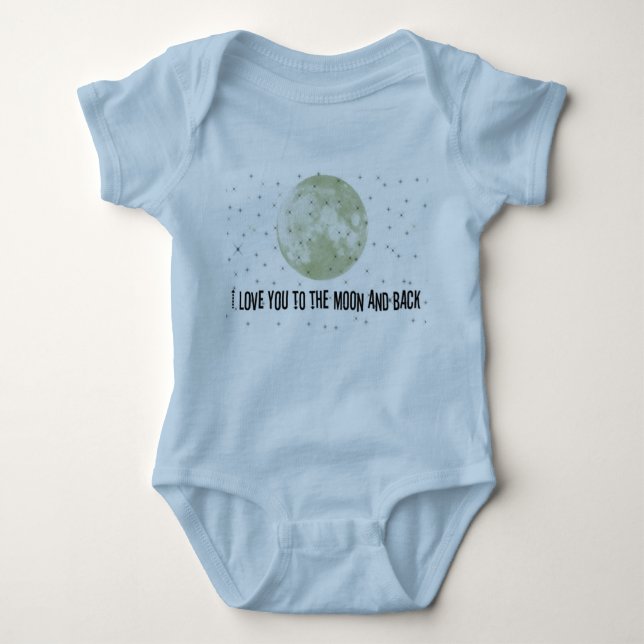 I love you to the moon and back baby bodysuit (Front)