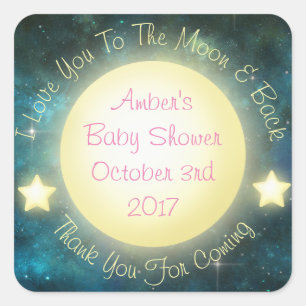 I Love You To The Moon and Back Baby Stickers