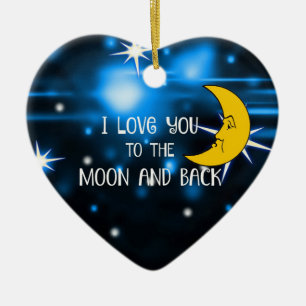 I Love You to the Moon and Back, Ceramic Tree Decoration