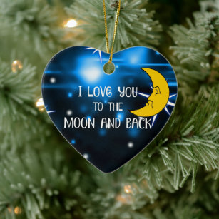 I Love You to the Moon and Back, Ceramic Tree Decoration
