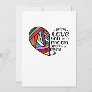 I Love You To The Moon And Back Classic Look Desig Holiday Card