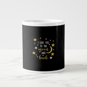 I Love You To The Moon And Back Classic Look  Large Coffee Mug