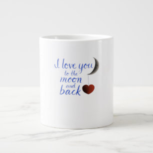 I Love You To The Moon And Back Classic Love Aesth Large Coffee Mug