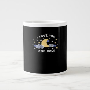 I Love You To The Moon And Back Classic Love Desig Large Coffee Mug