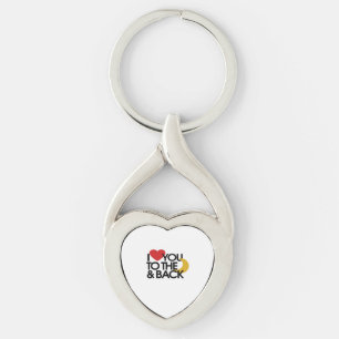 I Love You To The Moon And Back Clean Elegant Desi Key Ring