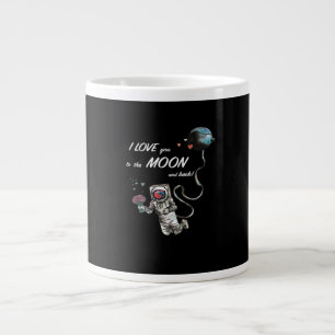 I Love You To The Moon And Back Clean Layout  Large Coffee Mug