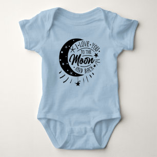 I Love You To The Moon And Back - Cute Newborn Baby Bodysuit