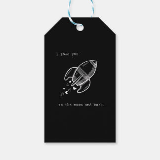 I Love You To The Moon And Back Cute White Ink Des Gift Tags