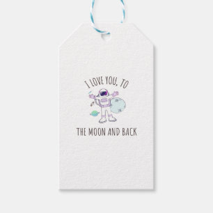 I Love You To The Moon And Back Elegant Romantic S Gift Tags