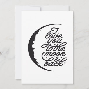 I Love You To The Moon And Back Elegant Script Des Holiday Card