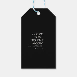 I Love You To The Moon And Back Elegant Style  Gift Tags