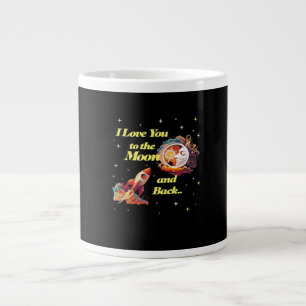 I Love You To The Moon And Back Elegant Style  Large Coffee Mug