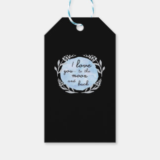 I Love You To The Moon And Back Heartfelt Design  Gift Tags