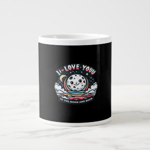 I Love You To The Moon And Back Heartfelt Design  Large Coffee Mug
