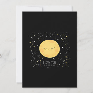 I Love You To The Moon And Back Heartfelt Romantic Holiday Card