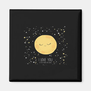 I Love You To The Moon And Back Heartfelt Romantic Magnet