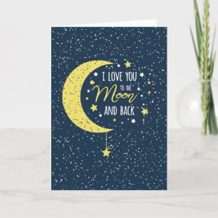 I Love You To The Moon and Back Holiday Card