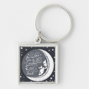 I Love You To The Moon And Back Key Ring