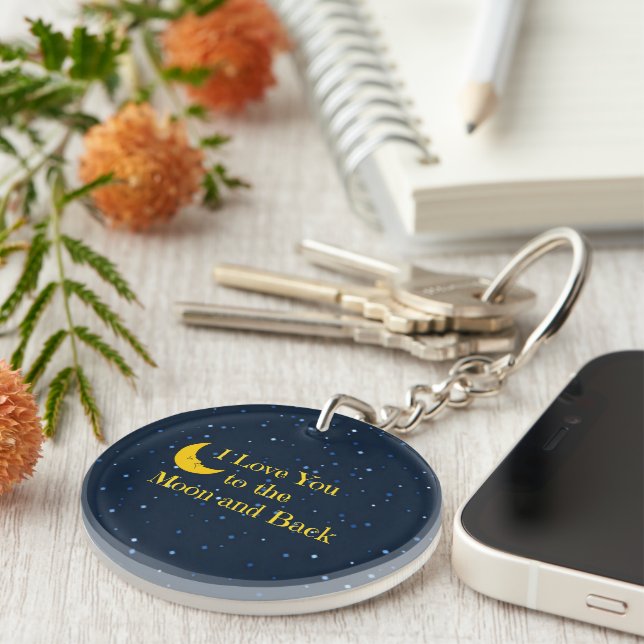I Love You to the Moon and Back Key Ring (Front Right)