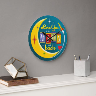 I Love You to the Moon and Back Large Clock