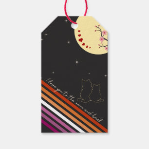 I Love You To The Moon And Back Lesbian Flag Gift Tags