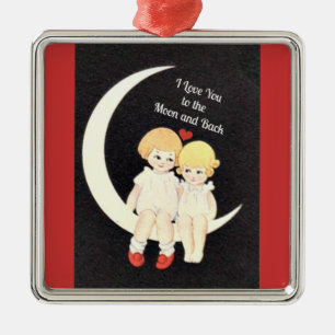 I Love You to the Moon and Back Metal Tree Decoration